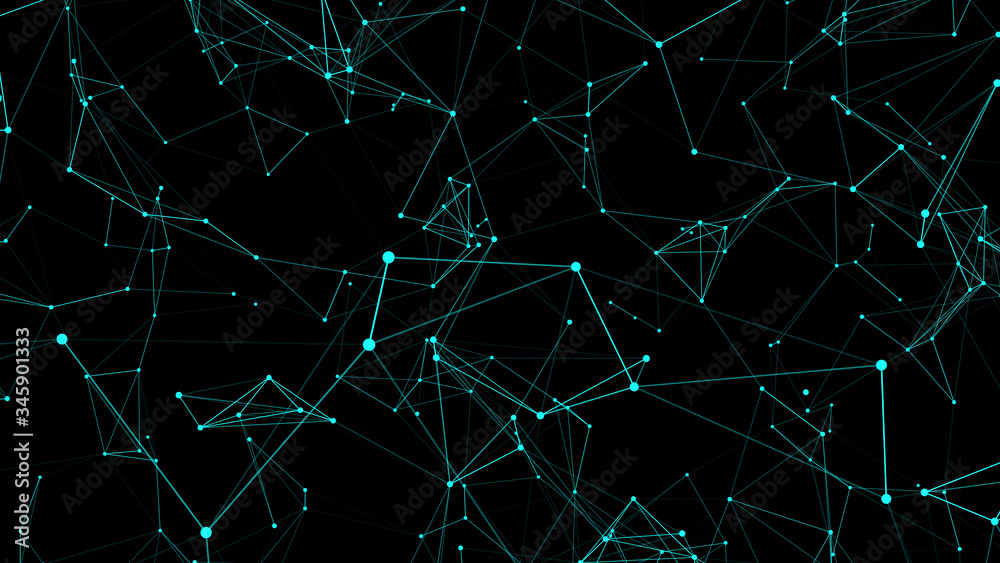 Poster digital plexus of lines and particles. network or connection. abstract digital background. vector il
