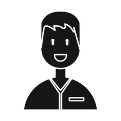 Vector illustration of doctor and career sign. Collection of doctor and dentist stock symbol for web.