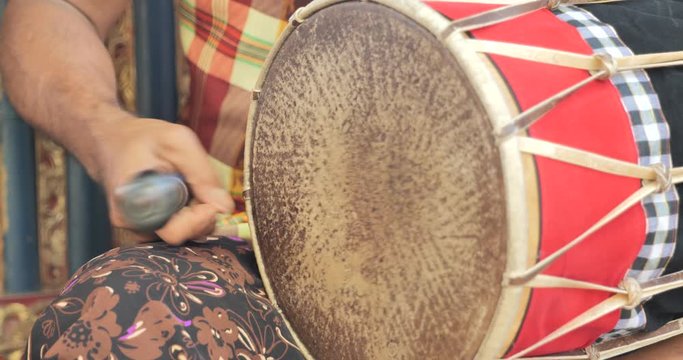 Balinese Show with People playing Traditional Instruments in Bali Indonesia UHD 4k 
