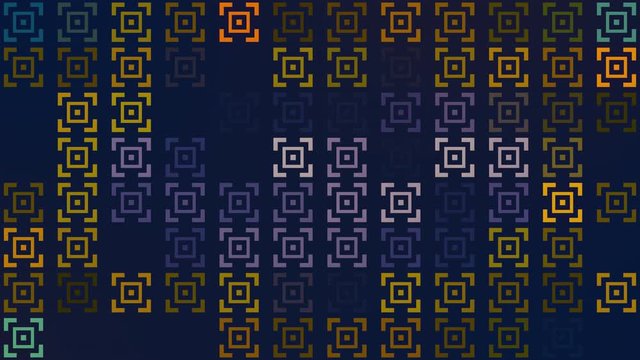 Abstract seamless backdrop with yellow and blue squares.