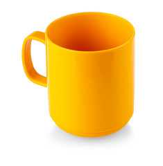 Orange cup mug drink on white background isolation