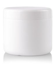 jar or blank packaging for cosmetic product with cap isolated in white