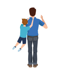 dear father with son avatars characters