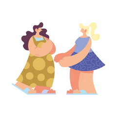 women talking about topics of the day.