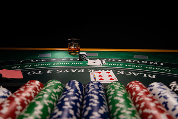 Casino Black Jack table