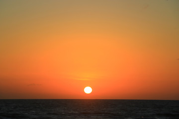 beautiful sunrise on the sea