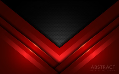 Modern futuristic black and red background design.