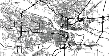 Urban vector city map of Little Rock, USA. Arkansas state capital