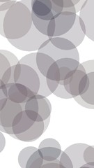 Translucent circles on a white background. 3D illustration