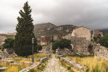 Obraz premium View of the Old Town of Bar, Montenegro
