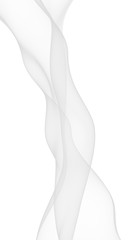 White abstract background. Fluttering white scarf. Waving on wind white fubric. 3D illustration