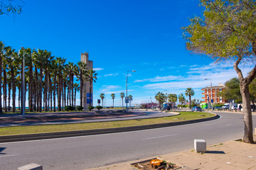 Castelldefels beach in Barcelona, Catalonia, Spain.