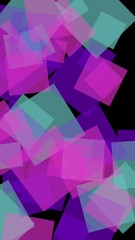 Fototapeta premium Multicolored translucent hexagons on dark background. Vertical image orientation. 3D illustration