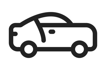 Car icon on white background