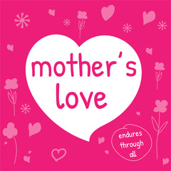 A Design about Mother's Day Greeting with inspirational quote text