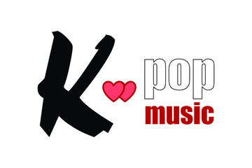 Obraz premium k-pop south korean popular music icon. asian idol singer. army fan group. Isolated vector illustration on white. 