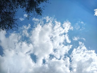 blue sky with clouds