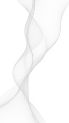 White abstract background. Fluttering white scarf. Waving on wind white fubric. 3D illustration