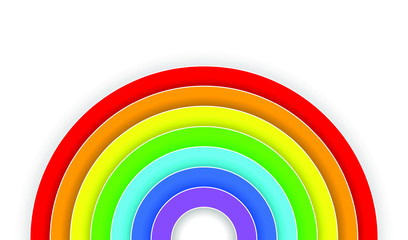 Obraz premium Layered rainbow background. Paper art style. EPS10