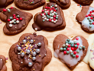 Gingerbread cookies with icing
