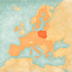 Map of European Union - Poland