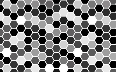 White honeycomb with a gradient color. Isometric geometry. 3D illustration