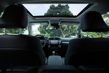 Interior of a luxury car