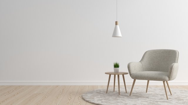 Interior of living, modern mock up scene with empty space for product or text 