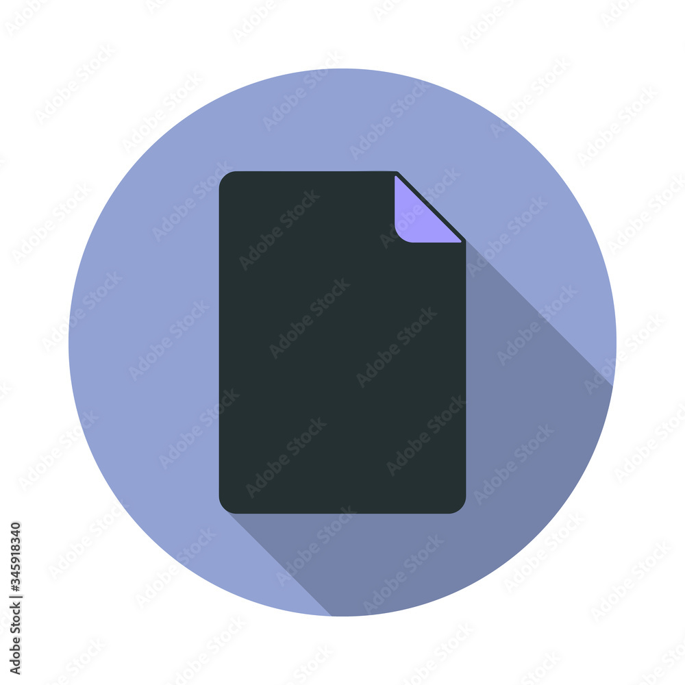 Aufkleber paper long shadow icon. simple color vector of web icons for ui and ux, website or mobile applicatio