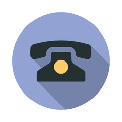old phone long shadow icon. Simple color vector of web icons for ui and ux, website or mobile application