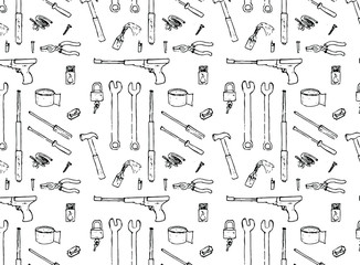 drawn tools pattern doodle paper black and white weapons inventory break stuff anarchy anarchist cookbook