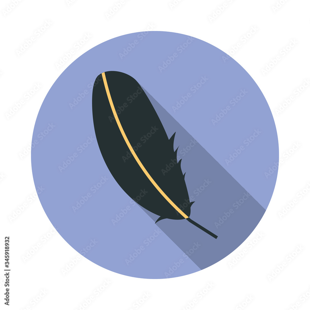 Poster pen long shadow icon. simple color vector of web icons for ui and ux, website or mobile application
