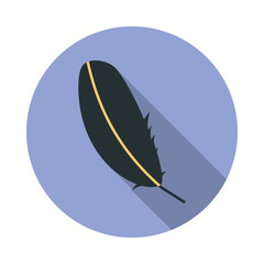 pen long shadow icon. Simple color vector of web icons for ui and ux, website or mobile application