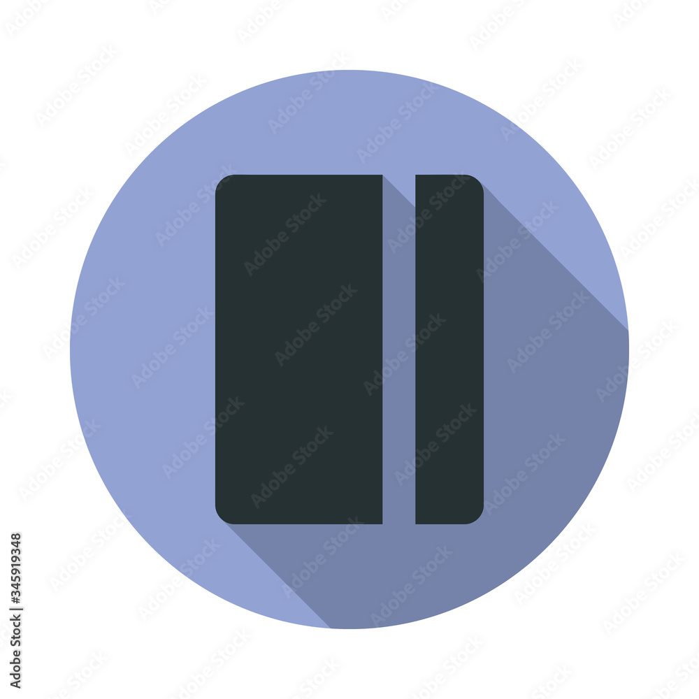 Poster telephone book long shadow icon. simple color vector of web icons for ui and ux, website or mobile a