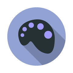 Fototapeta premium palette long shadow icon. Simple color vector of web icons for ui and ux, website or mobile application