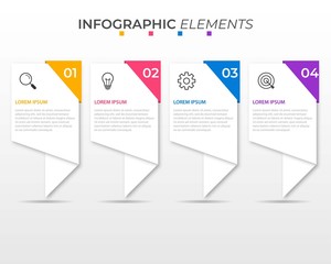 Presentation business infographic template with 4 options