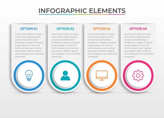 Presentation business infographic template with 4 options