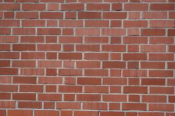 Red, orange brick wall texture,  background.