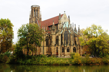 Obraz premium Johanneskirche am Feuersee, Stuttgart, Germany
