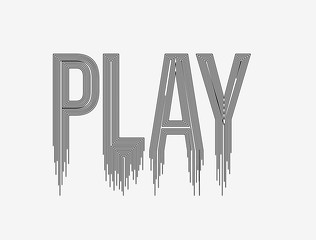 Play Calligraphic line art Text shopping poster vector illustration Design.