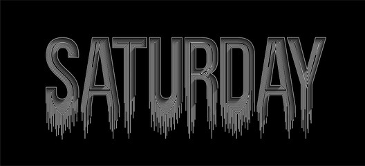 Fototapeta premium Saturday Calligraphic line art Text shopping poster vector illustration Design.