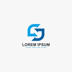 Letter S arrow logo design vector. Monogram S-type illustration symbol.