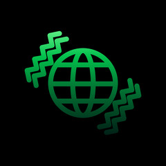 Desaster sign nolan icon. Simple thin line, outline vector of weather icons for ui and ux, website or mobile application