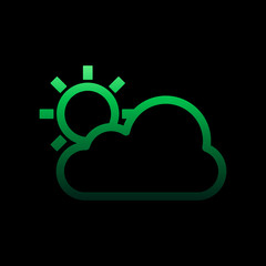 Cloudy, sunny sign nolan icon. Simple thin line, outline vector of weather icons for ui and ux, website or mobile application