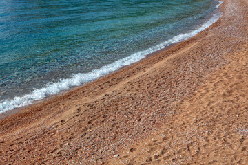  beach with perfect sand and sea waves