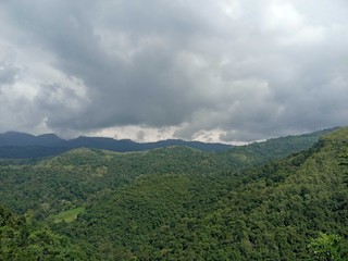 clouds over mountain