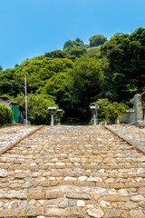The Approach to the Kunozan Toshogu Shrine in Shizuoka Japan