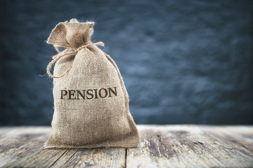 Retirement saving and pension planning background - obrazy, fototapety, plakaty