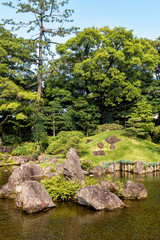 Obraz premium Scene at Momijiyama Garden in Sunpu Castle Park - Shizuoka, Japan