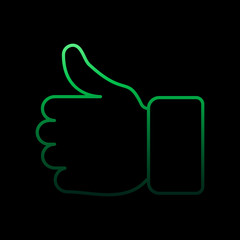 like sign nolan icon. Simple thin line, outline vector of sosial media network icons for ui and ux, website or mobile application